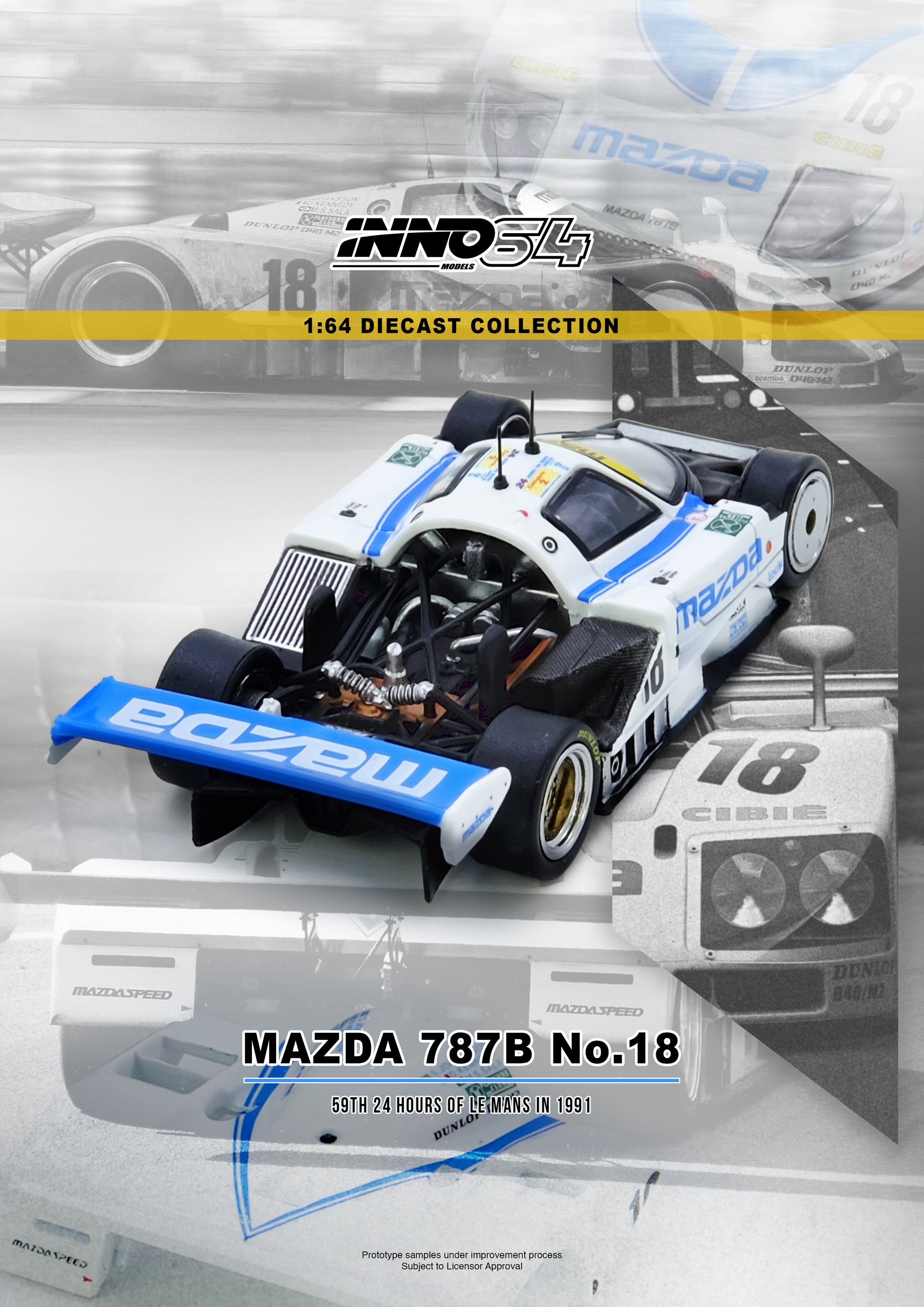 Pre-Order) 1:64 1991 Le Mans 24h -- #18 Mazda 787B -- INNO64