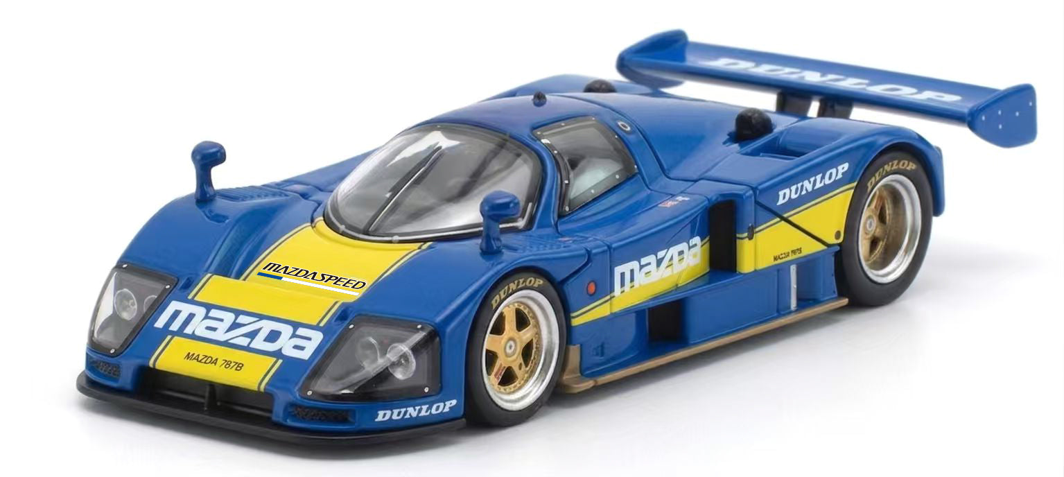 Pre-Order) 1:64 Mazda 787B -- Dunlop Yellow/Blue -- Pop Race x Enigma