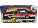 1:24 1993-1997 Ford Crown Victoria Lowrider - Black / Silver -- MotorMax Get Low