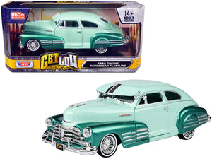 1:24 1948 Chevrolet Fleetside Lowrider -- Pastel Green -- MotorMax Get Low