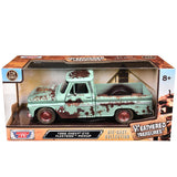 1:24 1966 Chevrolet C10 Fleetside Pickup -- Weathered Light Blue -- MotorMax