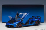 1:18 Lamborghini Aventador SVJ -- Blu Nethuns (Metallic Blue) -- AUTOart
