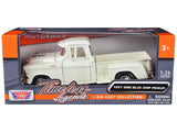 1:24 1957 GMC Blue Chip Pickup -- White -- MotorMax