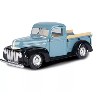 1:24 1942-47 Ford "Jailbar" Pickup Truck -- Blue / Black -- MotorMax