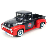 1:24 1956 Ford F-100 Pickup Truck -- "Gulf" Dark Blue and Red -- MotorMax