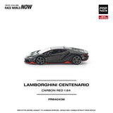 (Pre-Order) 1:64 Lamborghini Centenario -- Carbon/Red -- Pop Race