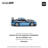 1:64 Mazda RX-7 (FD3S) RE-AMEMIYA Widebody -- Blue Chrome -- Pop Race