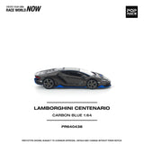 (Pre-Order) 1:64 Lamborghini Centenario -- Carbon / Blue -- Pop Race