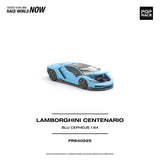 (Pre-Order) 1:64 Lamborghini Centenario -- Blu Cepheus (Blue) -- Pop Race