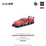 (Pre-Order) 1:64 Nissan LB-ER34 Super Silhouette Skyline -- #5 Red/Black -- Pop Race