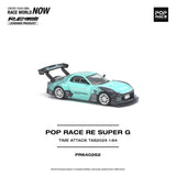 (Pre-Order) 1:64 Pop Race RE Super G Time Attack -- 2025 Tokyo Auto Salon - Turquoise -- Pop Race