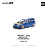 1:64 Honda Civic EG6 Pandem -- Metallic Blue w/Open Bonnet -- Pop Race