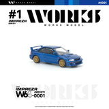 (Pre-Order) 1:64 Subaru Impreza 22B STi -- Blue -- Works Model