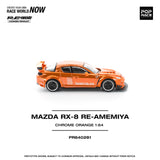 (Pre-Order) 1:64 Mazda RX-8 RE-AMEMIYA -- Chrome Orange -- Pop Race