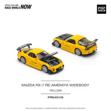1:64 Mazda RX-7 (FD3S) RE-AMEMIYA Widebody -- Yellow -- Pop Race