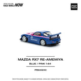 (Pre-Order) 1:64 Mazda RX-7 (FD3S) RE-AMEMIYA Widebody -- Blue/Pink -- Pop Race