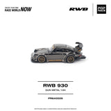 (Pre-Order) 1:64 RWB 930 (Porsche 911) -- "Stella Artois" Gun Metal -- Pop Race