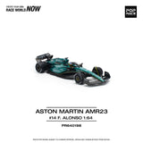 1:64 2023 Fernando Alonso -- #14 Aston Martin AMR23 -- Pop Race F1