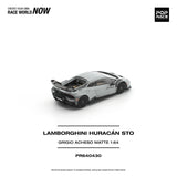 (Pre-Order) 1:64 Lamborghini Huracan STO -- Grigio Acheso Matte (Grey) -- Pop Race