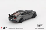 1:64 Ford Mustang Dark Horse 2024 -- Carbonized Grey -- Mini GT MGT00957
