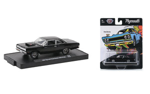 1:64 1969 Plymouth Road Runner -- Black -- M2 Machines Auto Drivers R76