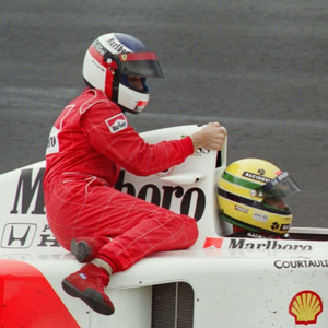 (Pre-Order) 1:43 1991 Ayrton Senna w/Alesi Riding -- McLaren MP4/6 -- Minichamps F1