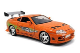 1:24 Brian's Toyota Supra A80 -- Orange -- Fast & Furious JADA