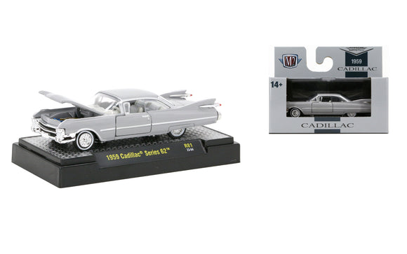 1:64 1959 Cadillac Series 62 -- Grey -- M2 Machines