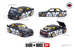 (Pre-Order) 1:64 BMW M3 (E30) Kaido Works V1 - Navy -- KaidoHouse x Mini GT KHMG154