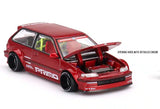 (Pre-Order) 1:64 Honda Civic (EF) Kaido Works V2 - Red -- KaidoHouse x Mini GT KHMG156