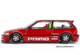 (Pre-Order) 1:64 Honda Civic (EF) Kaido Works V2 - Red -- KaidoHouse x Mini GT KHMG156