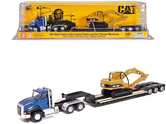 1:87 (HO) CAT CT660 Truck w/315C L Excavator -- Diecast Masters Caterpillar