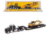 1:87 (HO) Kenworth T880 Truck w/CAT 320D Excavator - Diecast Masters Caterpillar