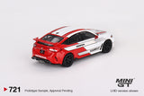 1:64 Honda Civic Type R (FL5) 2023 -- Pace Car White/Red -- Mini GT MGT00721