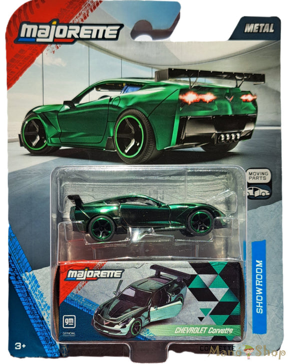 1:64 Chevrolet Corvette C7 -- Green -- Majorette: Showroom Deluxe