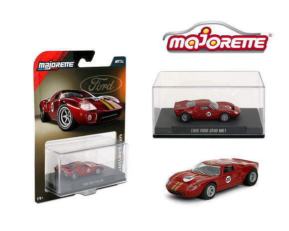 (Pre-Order) 1:64 1965 Ford GT40 MK1 -- #25 Red w/Gold Stripes -- Majorette: Collection Deluxe