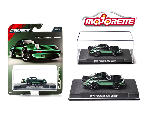 (Pre-Order) 1:64 1975 Porsche 911 (930) Turbo -- Metallic Green -- Majorette: Collection Deluxe