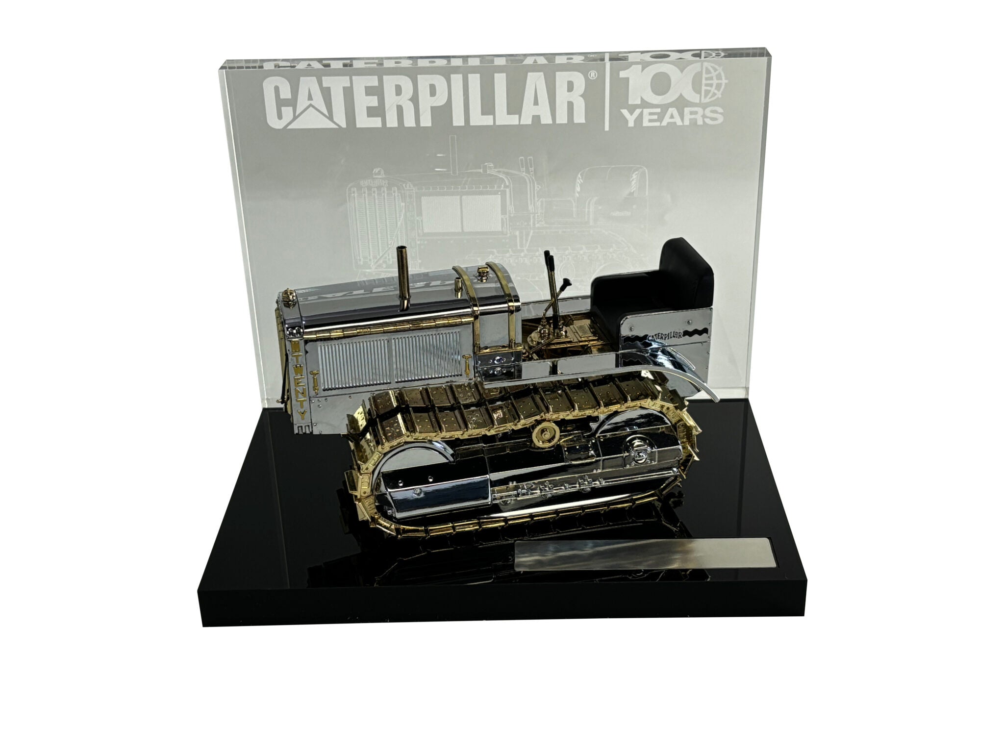Modellino Diecast Masters CAT Twenty Tractor 1/16 - Cromato E Oro (85760) - Foto 3