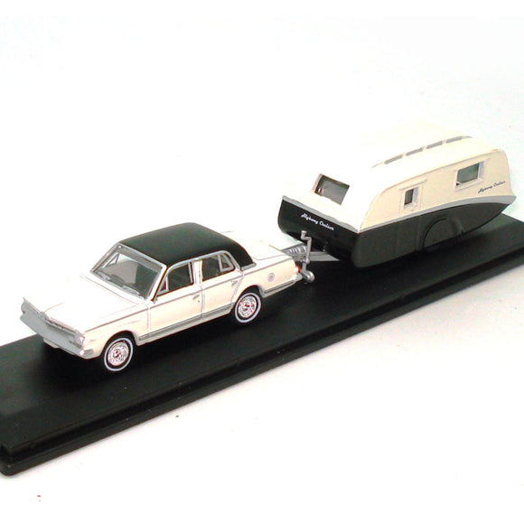 1:87 (HO) 1963 Valiant AP5 Regal Sedan w/Caravan - Alpine White - Cooee Classics