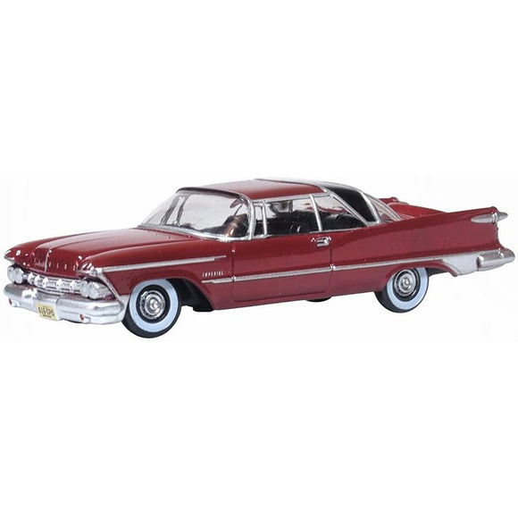 1:87 (HO) Imperial Crown 2 Door Hardtop 1959 -- Radiant Red/Black -- Oxford 87IC