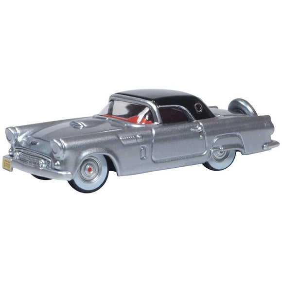 1:87 (HO) Ford Thunderbird 1956 -- Grey/Raven Black -- Oxford 87TH56007