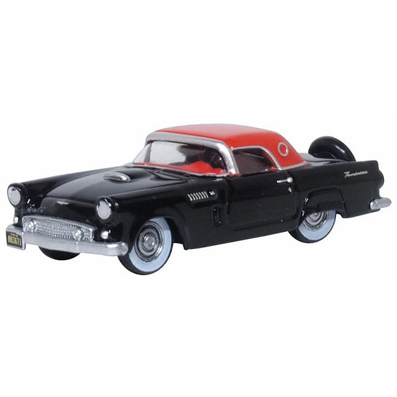 1:87 (HO) Ford Thunderbird 1956 -- Raven Black / Fiesta Red -- Oxford 87TH56008