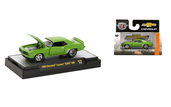 1:64 1969 Chevrolet Camaro SS/RS 396 -- Green -- M2 Machines