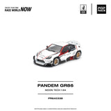 (Pre-Order) 1:64 Toyota GR86 PANDEM -- MOONTECH White -- Pop Race