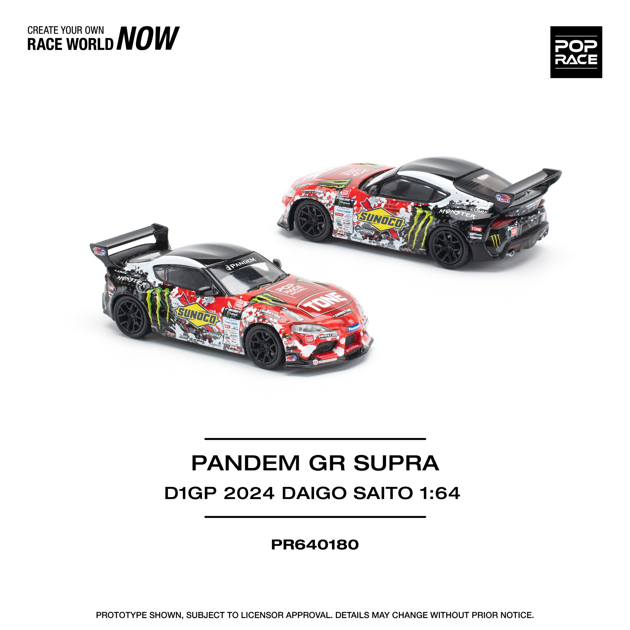 1:64 2024 Daigo Saito D1GP -- Toyota Supra (A90) PANDEM -- Pop Race