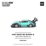 (Pre-Order) 1:64 Pop Race RE Super G Time Attack -- 2025 Tokyo Auto Salon - Turquoise -- Pop Race