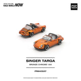 (Pre-Order) 1:64 Singer Targa "Porsche 911" -- Bronze Chrome -- Pop Race