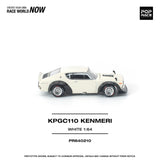 (Pre-Order) 1:64 Nissan Skyline GT-R (KPGC110) Kenmeri -- V8 Drift Car White -- Pop Race