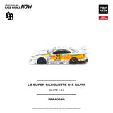 (Pre-Order) 1:64 Nissan Silvia (S15) Super Silhouette -- #23 White/Yellow -- Pop Race