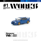 (Pre-Order) 1:64 Subaru Impreza 22B STi -- Blue -- Works Model